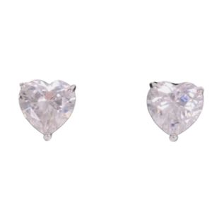 Heart Diamond Stud Earrings